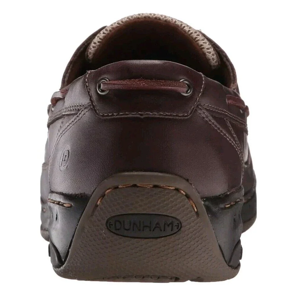 New Dunham Men's Shoreline Leather Loafers Size 15 4E Dark Brown NIB Boat Shoes - Picture 13 of 16